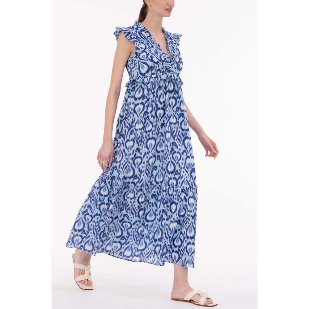 Banjanan Constance Dress - Ikat Bosphorous - Medium